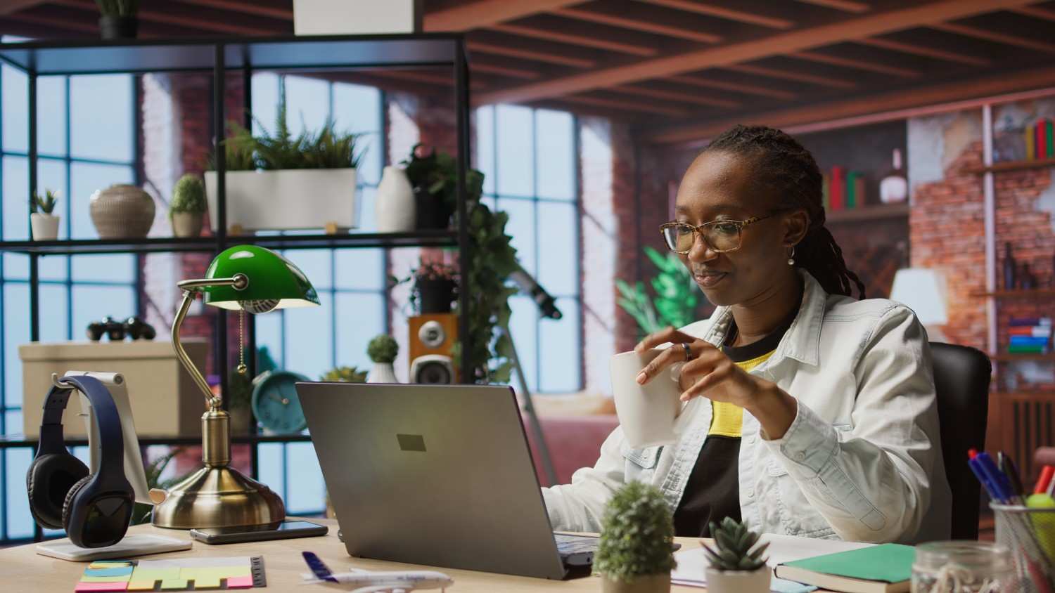Professional woman working on data analysis and research projects